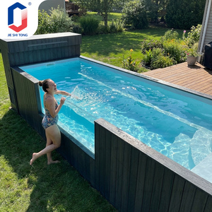 Children's Outdoor Fiberglass Ground Swimming <b>Pool</b>-UV Resistant Durable Eco-Friendly Easy Install Rectangle Shape Family Use SPA - Product Image 2
