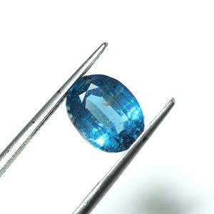 Cianita natural de color aguamarina, piedra preciosa facetada de corte ovalado, cianita facetada elegante con forma ovalada - Product Image 5