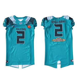 Uniformes de football américain à sublimation personnalisée en polyester 100% Design respirant manches courtes Option grande taille pour la saison estivale - Product Image 1