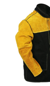 Chaqueta de soldadura anti-chispas, duradera, resistente al fuego, industrial, profesional, de cuero protector, ropa ignífuga, chaqueta de soldadura - Product Image 3