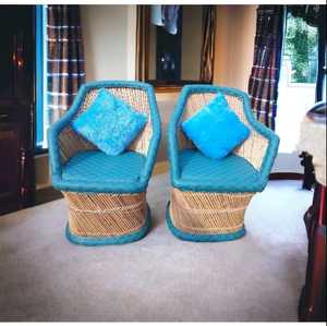 Chaise de jardin en bambou de luxe pour l'extérieur Ensemble de canapés en osier élégants Style design moderne portable pour chambre à coucher application parc - Product Image 2