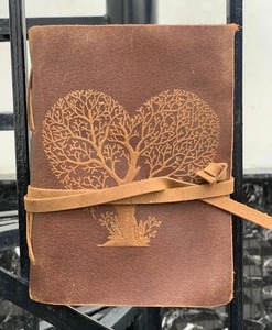 Vintage A5 arbre coeur carnet de croquis couverture souple Logo personnalisé boîte-cadeau emballage spirale en cuir organisateur selle couture taille A3 - Product Image 5