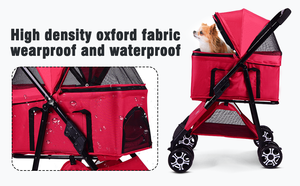 Poussette douanière TH-PSP-450 pour animaux de compagnie pour la commodité et la mobilité sans effort pour chat et chien Compartiment de rangement pour animaux de compagnie - Product Image 6