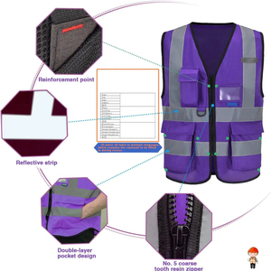 Chaleco DE SEGURIDAD personalizado de gran oferta, varios tamaños, ropa de trabajo Oem, Chaleco de seguridad, construcción, ropa de alta visibilidad, chaleco de seguridad reflectante - Product Image 5