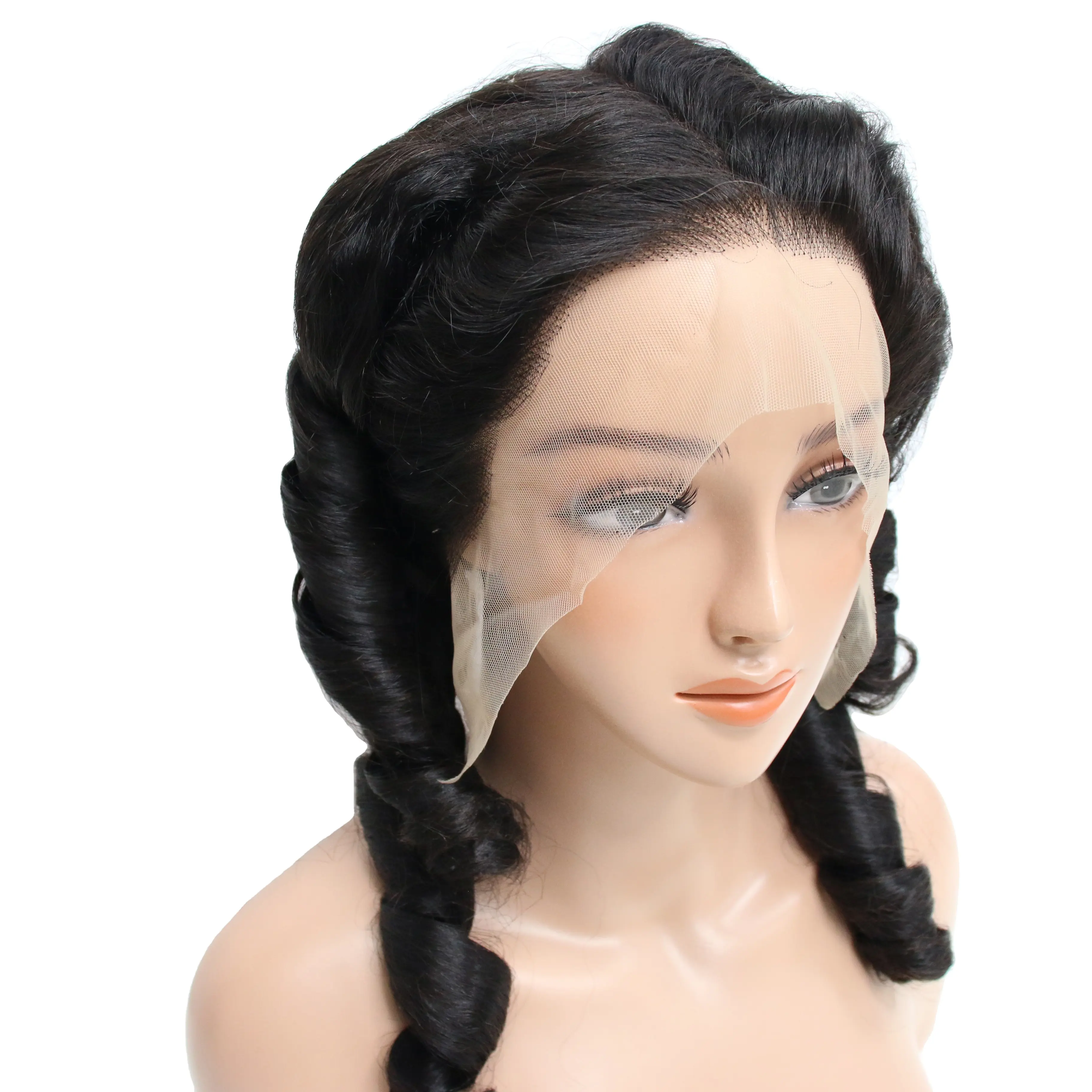HD Lace frontal wigs hair NATURAL WAVY human hair natural black #1B for wholesale brazilian virgin hair HD lace