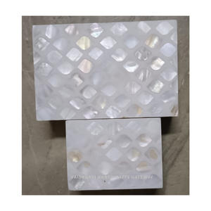Luxury Modern Rectangle Shape Indian MDF Jewelry Box with <b>Mother</b> of Pearl Bone Inlay for Gifts - Product Image 1