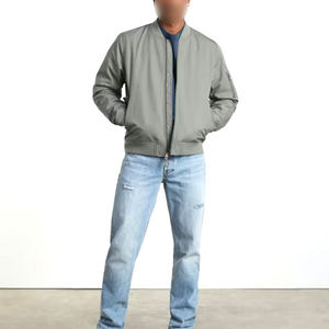 Service OEM WAKIN WEAR Blouson bombardier en toile décontracté pour hommes Design unique Col montant Fermeture à glissière complète Tissu doux au toucher Tarif de gros - Product Image 5