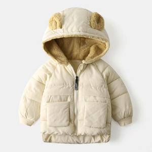 Chaqueta acolchada con capucha para niños con aislamiento grueso personalizado para clima frío invierno de talla grande chaqueta acolchada con cremallera para exteriores - Product Image 1