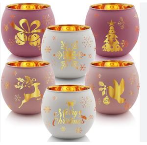 Bougie décorative en verre votive pour Noël spécial et autres occasions Décor pour Ambiance Automne Candlabra Votive Holder - Product Image 1