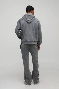 Sudadera con Capucha de Felpa Lavada con Estampado de Diamantes de Imitación y Carbón Vegetal Personalizada, 100% Algodón, Dobladillo y Puños Acanalados para Hombre, Ropa Casual de Otoño - Product Image 6