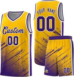 Uniforme de basket-ball respirant à séchage rapide et léger, évacuation de l'humidité, impression de logo personnalisé, prix d'usine, taille Plus - Product Image 2