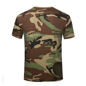 Cómoda manga corta 100% algodón verano camiseta Woodland camuflaje hombres camiseta en Qasaab guantes empresa - Product Image 3