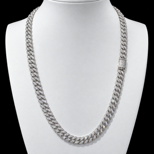 Collier cubain personnalisé en moissanite CVD, certifié GRA, 12 mm, chaîne en argent 925, style hip-hop, bijoux pour homme, coffret cadeau - Product Image 1