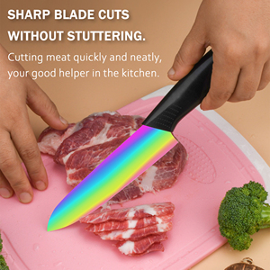 Couteau de chef en céramique de haute qualité, petit manche en plastique, couteau de cuisine durable, approvisionnement en vrac, prix d'usine, vente en gros - Product Image 6