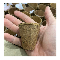 Pot de fibre de coco de qualité supérieure Pot de coco biodégradable Pot de coco adapté aux fleurs herbes légumes jardin intérieur extérieur