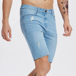 2025 hommes été Shorts déchiré jean taille haute régulier Denim Shorts - Product Image 4