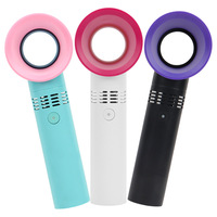 Mini Ventilador Portátil Recargable por USB, Ventilador de Mano sin Aspas, Ventilador de Refrigeración para Extensiones de Pestañas