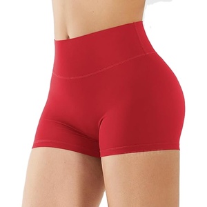 Shorts de yoga taille haute pour femme, effet ventre plat, froncé et liftant, en Spandex et Polyester extensibles et doux, pour l'entraînement et le fitness, Vêtements de sport 2026 - Product Image 2