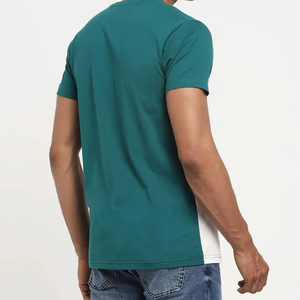 T-shirt épais tricoté 100% coton avec logo imprimé pour hommes, coupe régulière, décontracté, à épaules tombantes, design de sonnerie vierge - Product Image 3