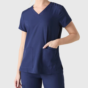 Tops de enfermería Unisex de alta calidad, uniforme médico femenino de punto elástico, médicos ópticos, atuendo médico profesional - Product Image 1