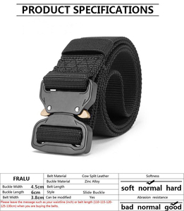Ceinture en tissu de haute qualité au style unique, ceinture tactique élastique réglable pour homme avec couleur personnalisée - Product Image 6