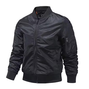 2024 vente chaude dernière conception de haute qualité plaine Bomber veste personnalisé homme d'affaires Blazer Satin coupe-vent Bomber - Product Image 1