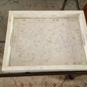 Meilleur plateau de service en incrustation d'os de forme carrée pour Noël Produit élégant pour les occasions - Product Image 6