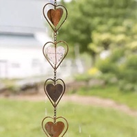 Chaîne de pluie en métal faite à la main au design unique, style vintage, pour remplacement de gouttière, dérivation décorative de l'eau de pluie pour jardin et décoration intérieure