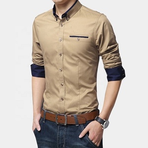 Vestido informal de nuevo estilo para hombre al por mayor, transpirable, de algodón, bordado, ecológico, de secado rápido, logotipo personalizado, cuello levantado, talla 6XL - Product Image 1