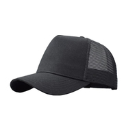 Gorra Trucker Negra Y2K de Mezclilla Transpirable con Logotipo Bordado 3D Personalizado ODM OEM, Visera Curva Ancha de 5 Paneles y Malla Lisa con Pedrería