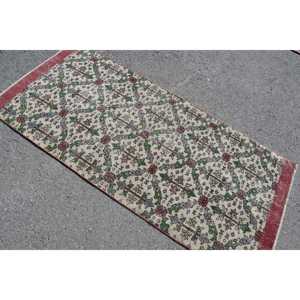 Alfombra Turca Vintage, Alfombra Decorativa de 3.1x6.7 pies, Alfombra Marroquí Roja - Product Image 4