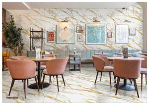 Carreaux de porcelaine sans fin dorés brillants 600x1200 | Carreaux de mur et de sol polis de luxe 24x48 Designs de collection d'exportation grand format - Product Image 4