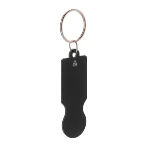 Porte-clés en métal durable RaluCart avec jeton, gadgets écologiques - Product Image 3