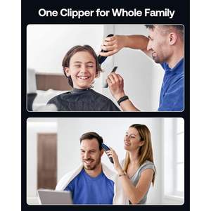 Kit de tondeuse à cheveux sans fil professionnelle 2-en-1 pour la coupe de la barbe et des moustaches, 10 embouts détachables, moteur turbo pour une coupe polyvalente - Product Image 1