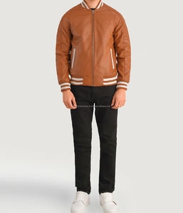 Blouson universitaire homme style urbain à motif lettres côtelées personnalisé, en polyester/coton, col montant, pour l'hiver, service OEM, réduction - Product Image 5