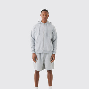 Venta al por mayor 2024 Hombres 100% Algodón Cremallera Sudadera con capucha OEM Personalizable Ropa de invierno Color sólido Regular Fit Cuello con capucha Liso teñido - Product Image 5