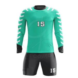 Uniforme de meilleure qualité de conception unique pour avec 100% ensembles de gardien de but en polyester avec des marques de distributeur - Product Image 2