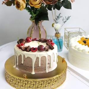 Soporte de pastel de metal de hierro antiguo de diseño superventas Exportador al por mayor Nuevo diseño Soporte de pastel de metal acabado a mano - Product Image 5