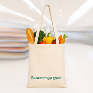 Shopping Giveaways Kitchen Gifts Custom logo <b>Canvas</b> Heavy Duty Foldable Grocery <b>Tote</b> <b>Bag</b> - Product Image 4