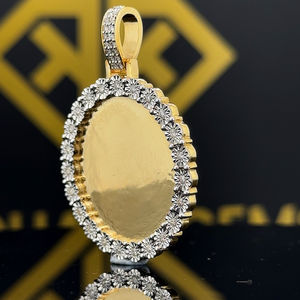 Pendentif Moissanite plaqué or 10 carats pendentif mémoire personnalisé Style Hip Hop pour hommes femmes personnalisable pour les enfants pour les photos - Product Image 2