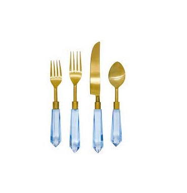 Amazing Quality Gold Plated Brass Spoon Flatware Set Modern Luxury Design Eco-Friendly Custom Size Long Handle AZ HANDICRAFTS · image 4