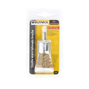 Spazzola in acciaio ottone da 25 mm. 1/4". - Product Image 3