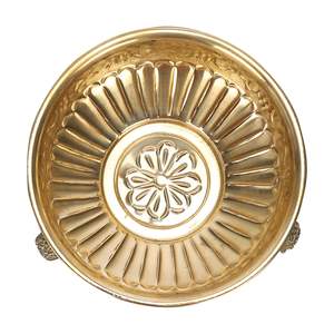 ชามอลูมิเนียมสำหรับตกแต่งบ้านร้านอาหารโรงแรมชามตื้นสีทองดีไซน์ลายเส้นใบไม้ - Product Image 6