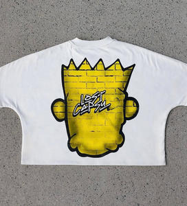 T-shirt graphique personnalisé pour homme, coupe ample et courte, 100% coton épais, impression DTG et sérigraphie - Product Image 4