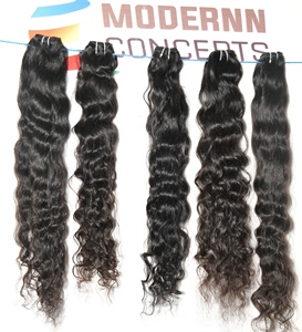 Extensions de cheveux humains vierges indiens bruts en gros, sans traitement chimique, lots de cheveux ondulés profonds, fournisseur de cheveux humains ondulés - Product Image 2