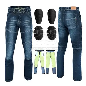 מכנסיים באיכות גבוהה אופנוע מכנסיים גברים moto ג 'ינס מגן ציוד רכיבה motocross אופנוע טיולים
