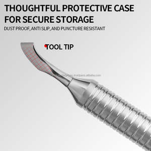 Pousse-cuticules double tête en acier inoxydable de haute qualité, style russe, outil de manucure pour le nettoyage des ongles - Product Image 4