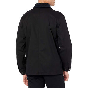 Veste longue en jean grande taille directe d'usine pour hommes Veste d'extérieur 100% coton en conception personnalisée OEM Veste en jean zippée pour hommes - Product Image 3