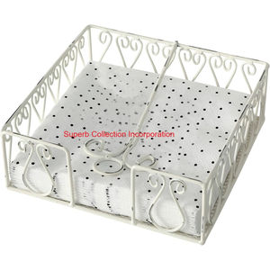 Porte-serviettes en métal doré de qualité supérieure avec base à motif en marbre Distributeur de mouchoirs de table carré décoratif pour la cuisine et la décoration intérieure - Product Image 3