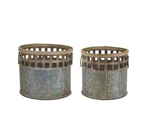 Vente chaude fabriqué à la main jardinière en métal attrayant brillant intérieur/extérieur Pot de fleur décoration de la maison fournitures de jardin - Product Image 6